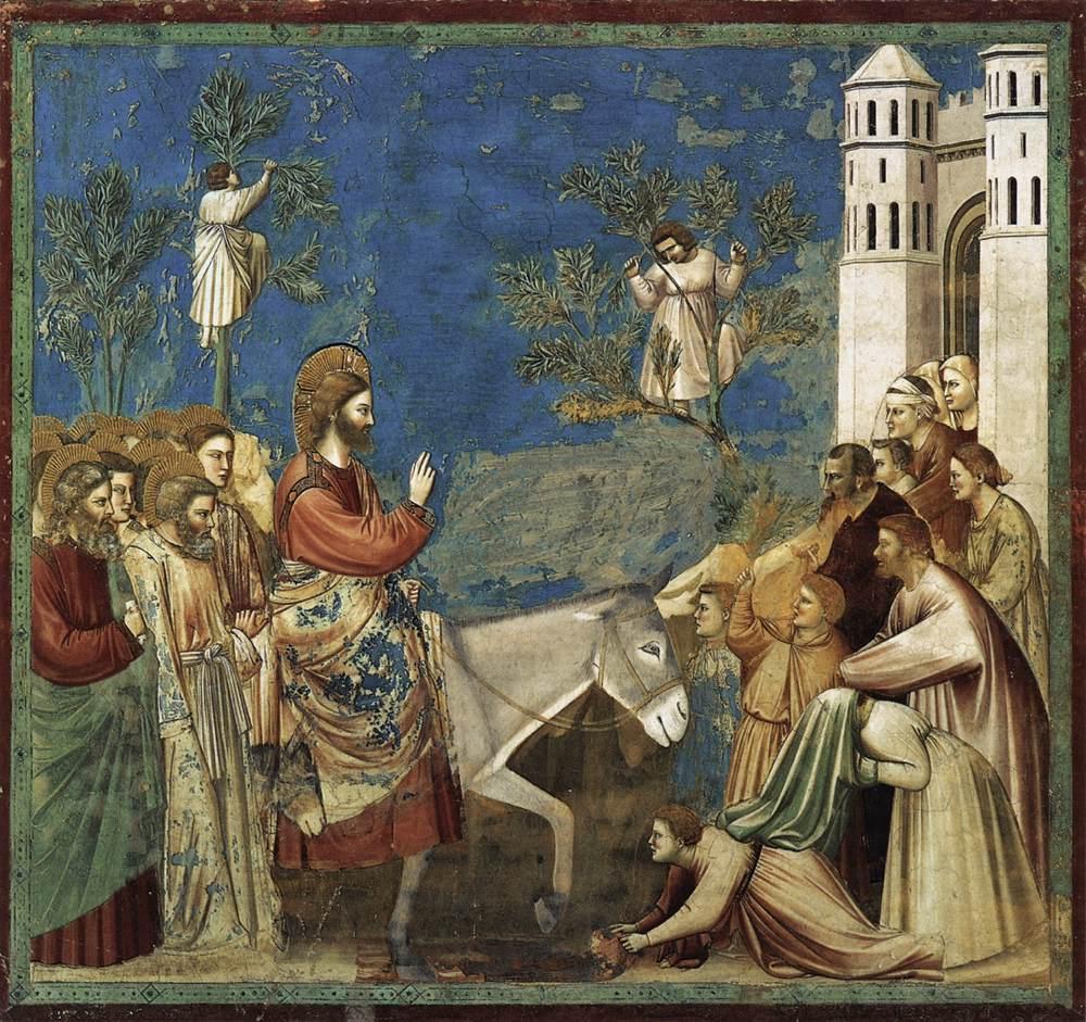 Giotto, Ingresso a Gerusalemme, cappella degli Scrovegni a Padova